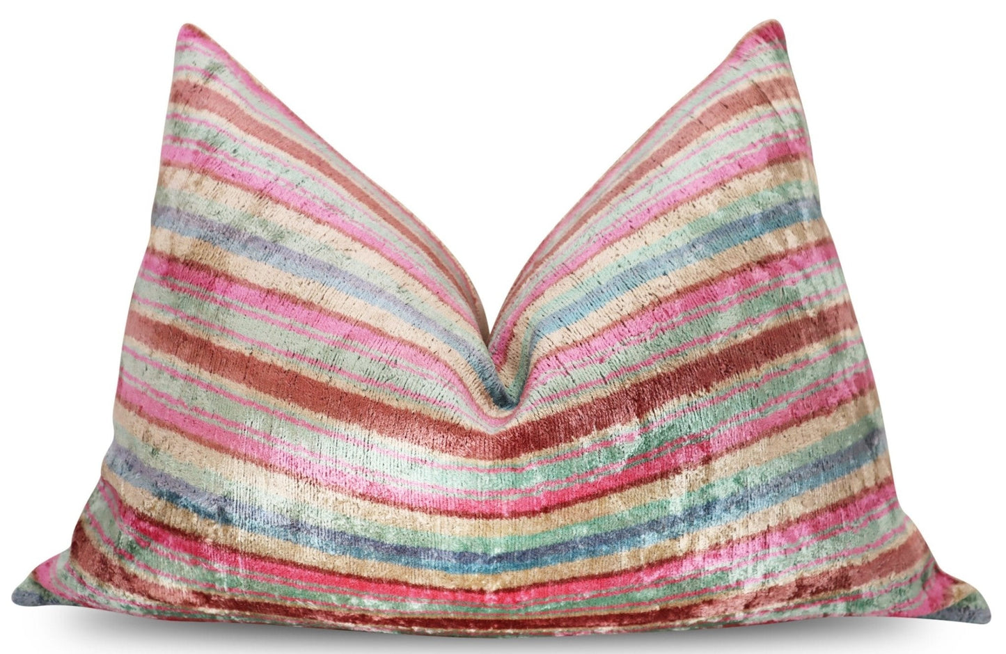 Canvello Luxury Earthtone Stripe Pillow for Couch | 16 x 24 in (40 x 60 cm)