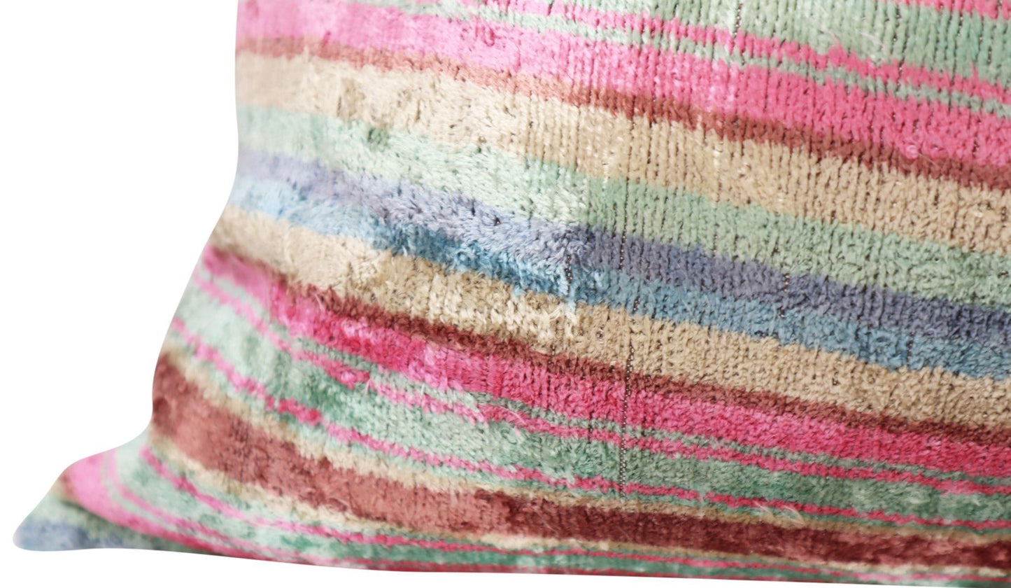 Canvello Luxury Earthtone Stripe Pillow for Couch | 16 x 24 in (40 x 60 cm)