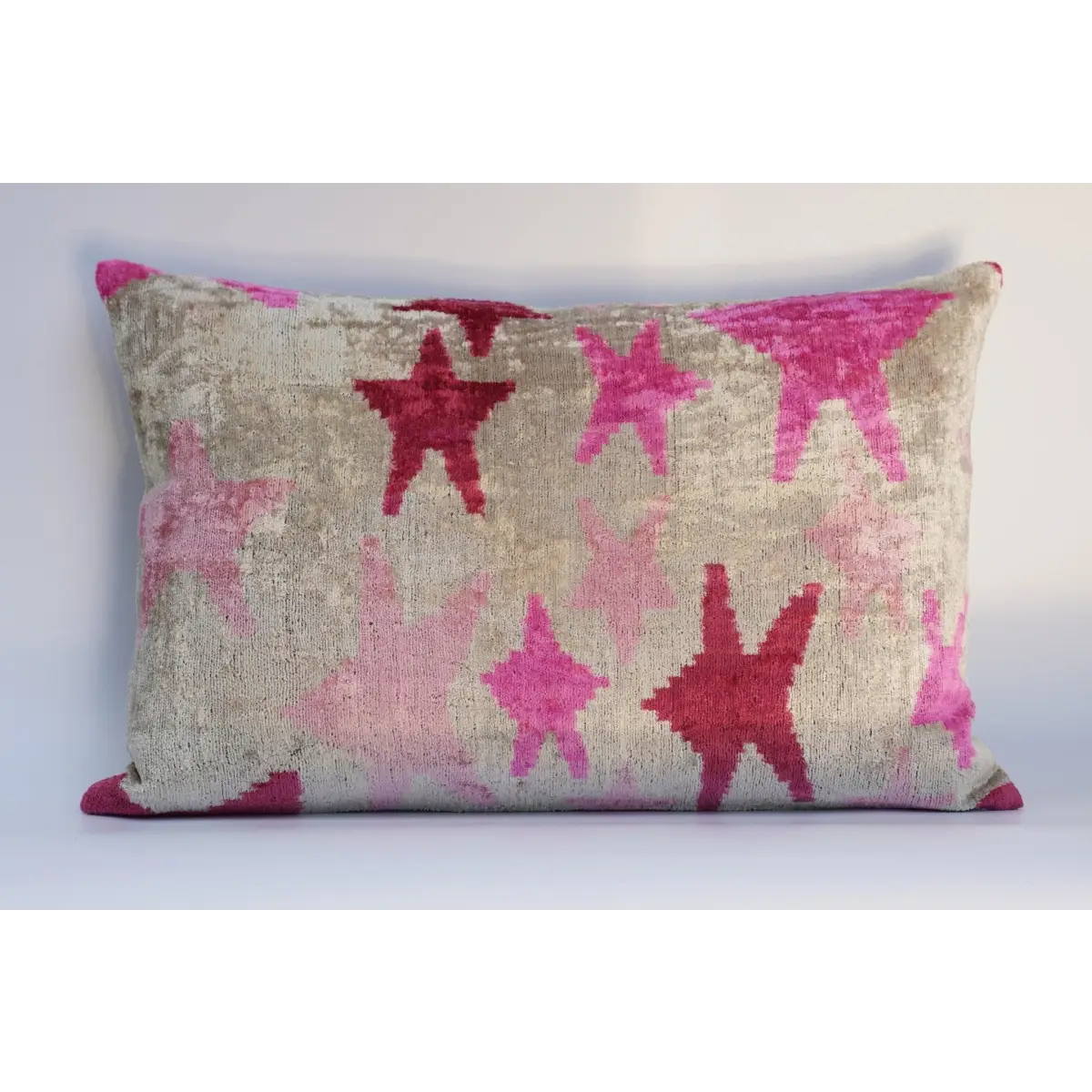 Canvello Luxury Fabric Hot Pink Throw Pillow with Down Insert - 16X24 - Canvello