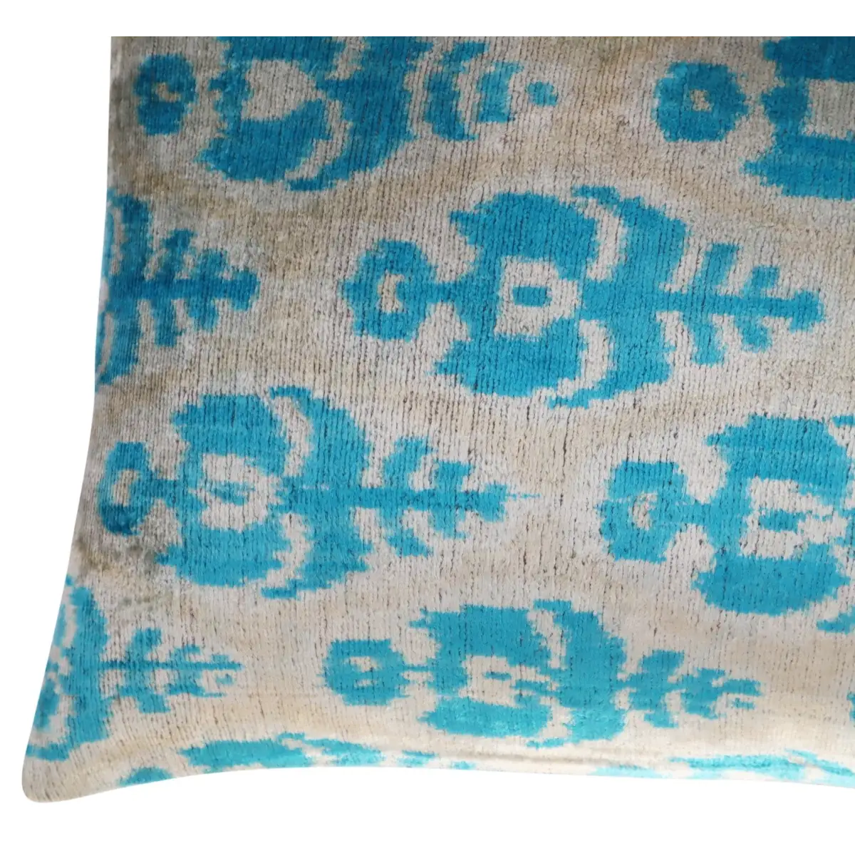 Canvello Luxury Floral Blue White Handmade Throw Pillow - 16x24 - Canvello