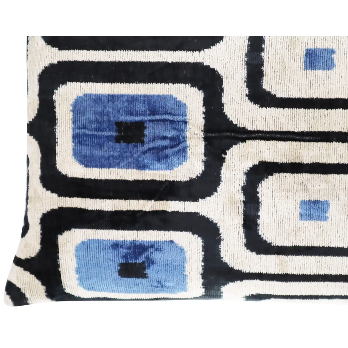 Canvello Luxury Geometric Blue Black Pillow for Couch | 16 x 24 in (40 x 60 cm) - Canvello