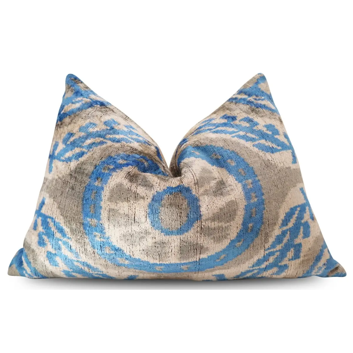 Canvello Luxury Geometric Blue Carbon Grey Pillow for Couch | 16 x 24 in (40 x 60 cm) - Canvello