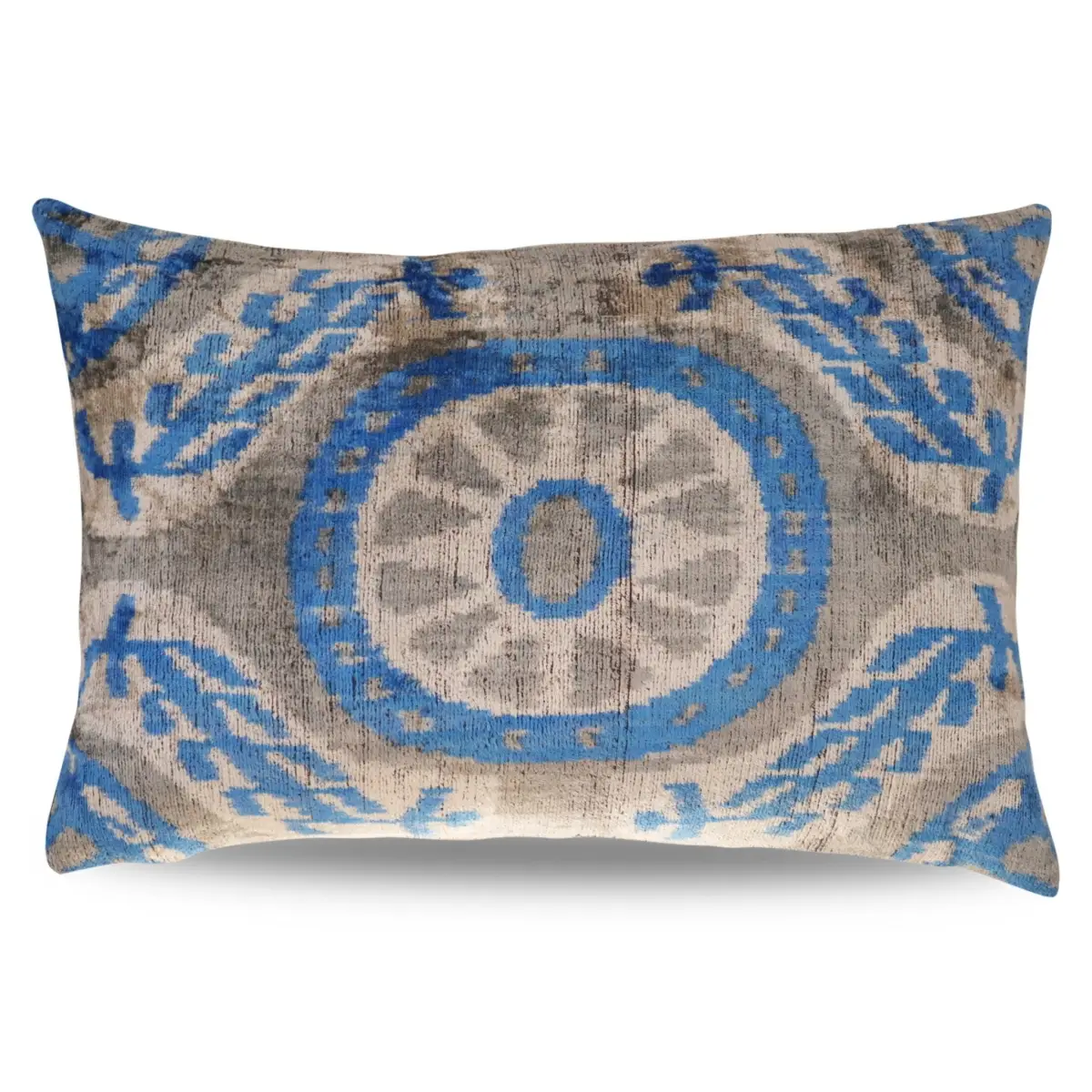 Canvello Luxury Geometric Blue Carbon Grey Pillow for Couch | 16 x 24 in (40 x 60 cm) - Canvello