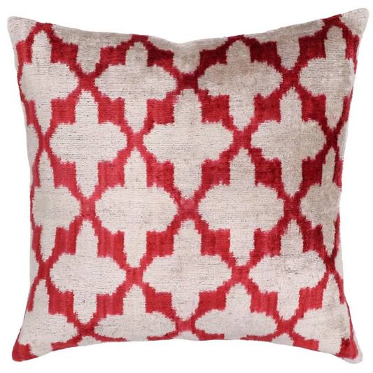 Canvello Luxury Hot Pink Geometric Pillow with Down Insert 16’’x16’’ - Canvello