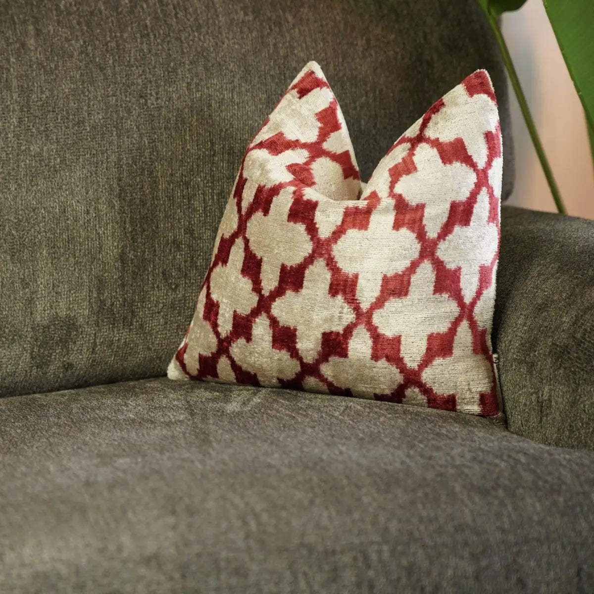 Canvello Luxury Hot Pink Geometric Pillow with Down Insert 16’’x16’’ - Canvello