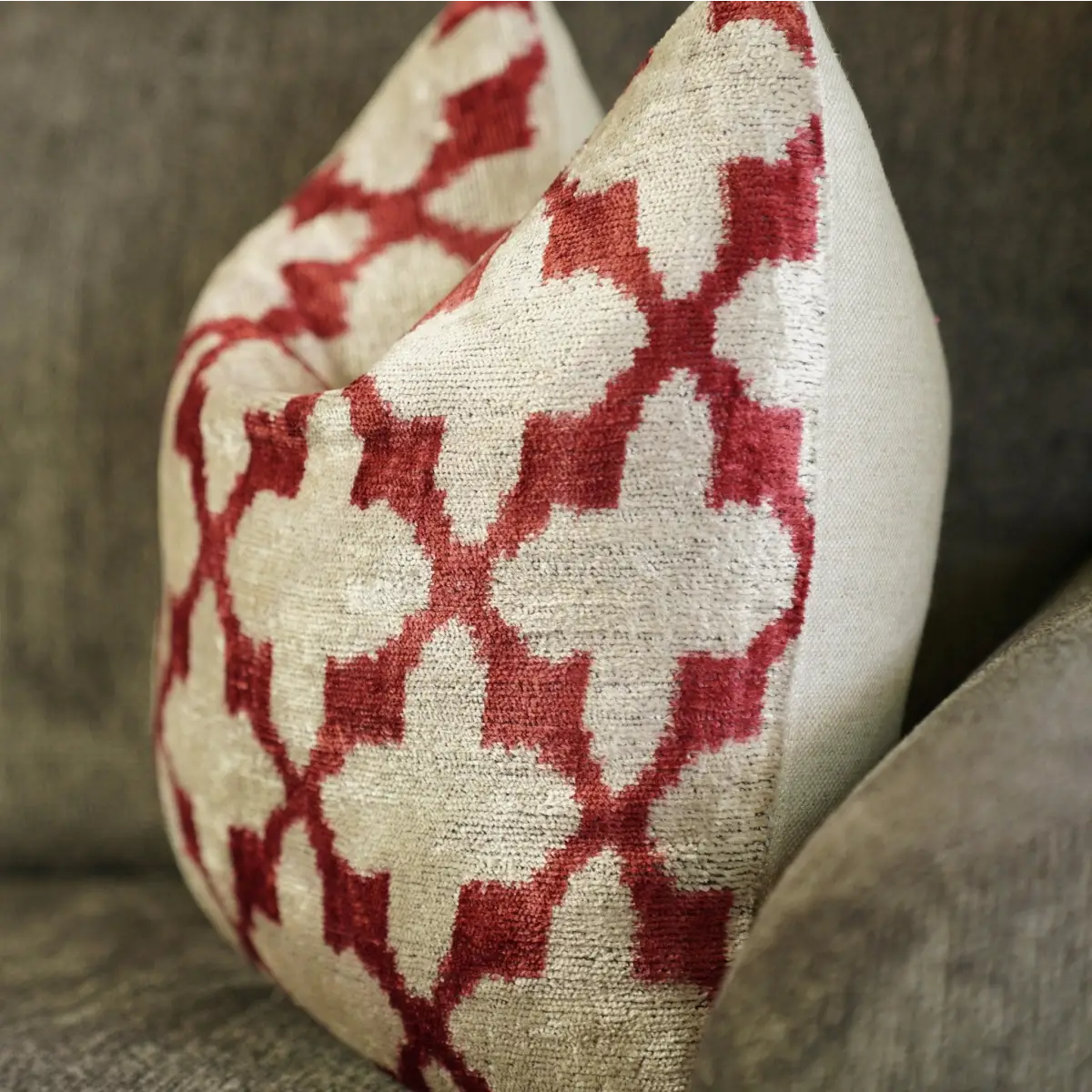 Canvello Luxury Hot Pink Geometric Pillow with Down Insert 16’’x16’’ - Canvello