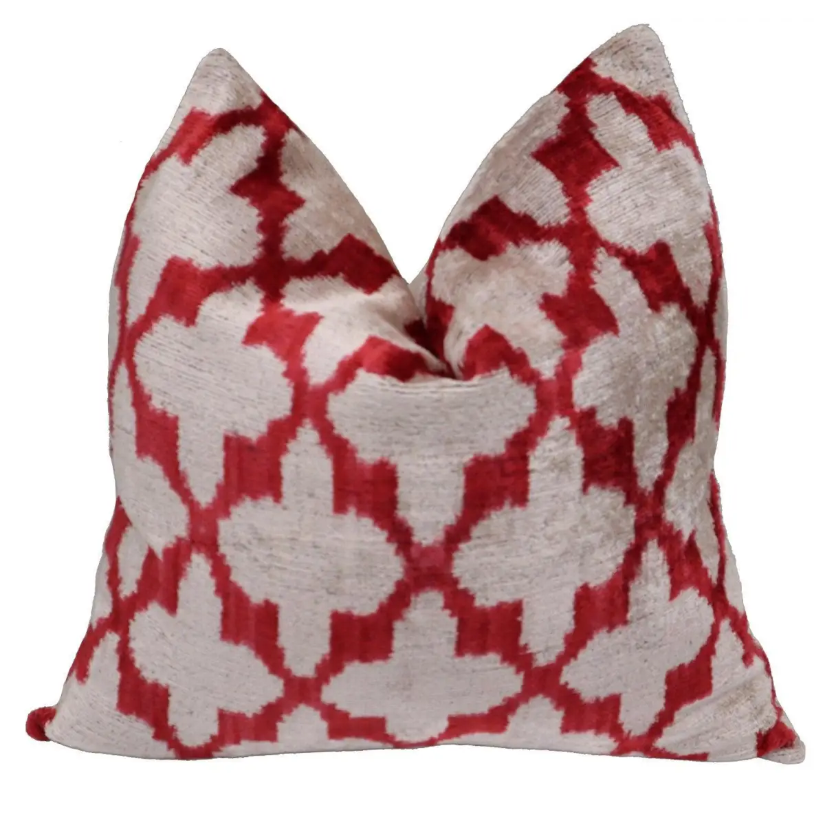 Canvello Luxury Hot Pink Geometric Pillow with Down Insert 16’’x16’’ - Canvello