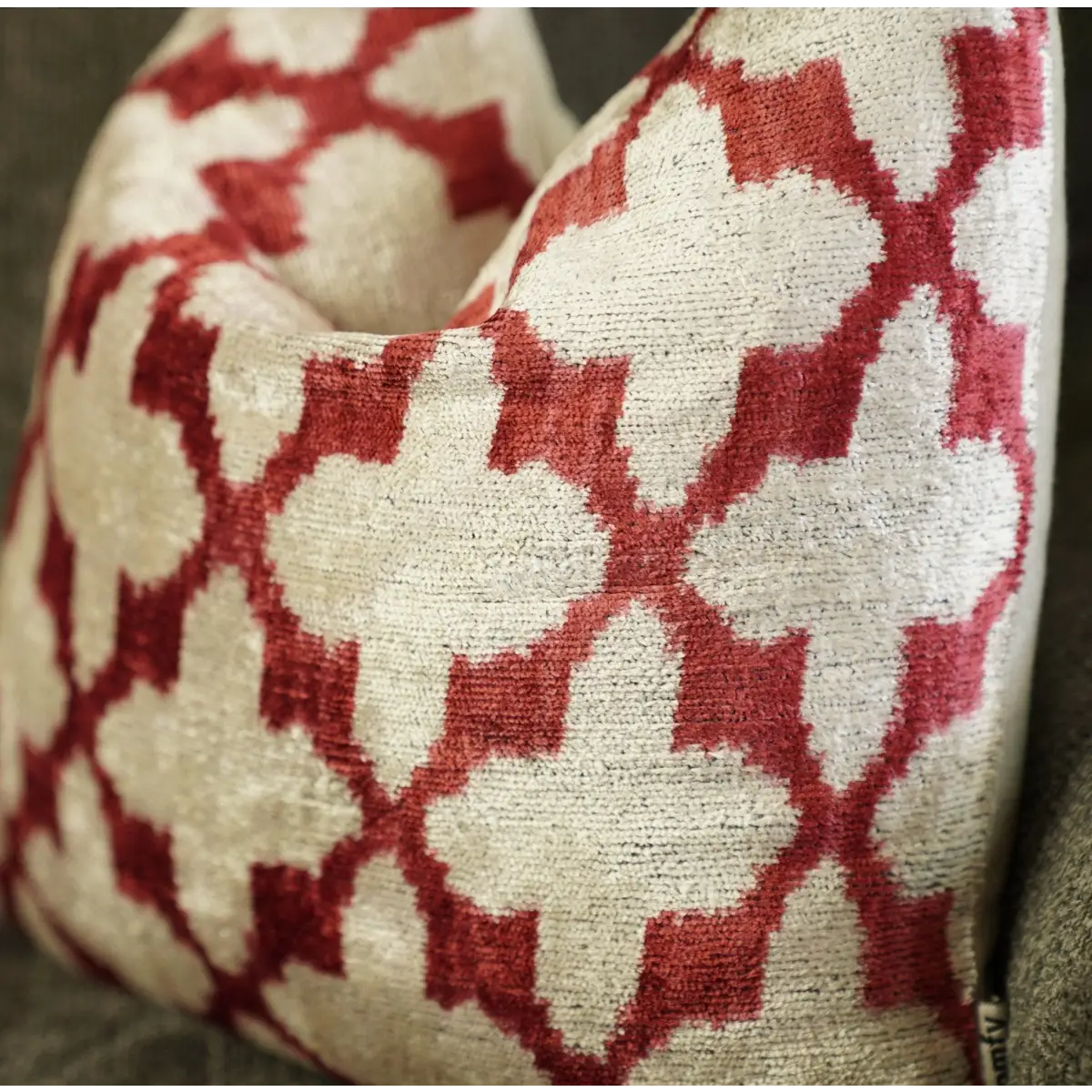 Canvello Luxury Hot Pink Geometric Pillow with Down Insert 16’’x16’’ - Canvello