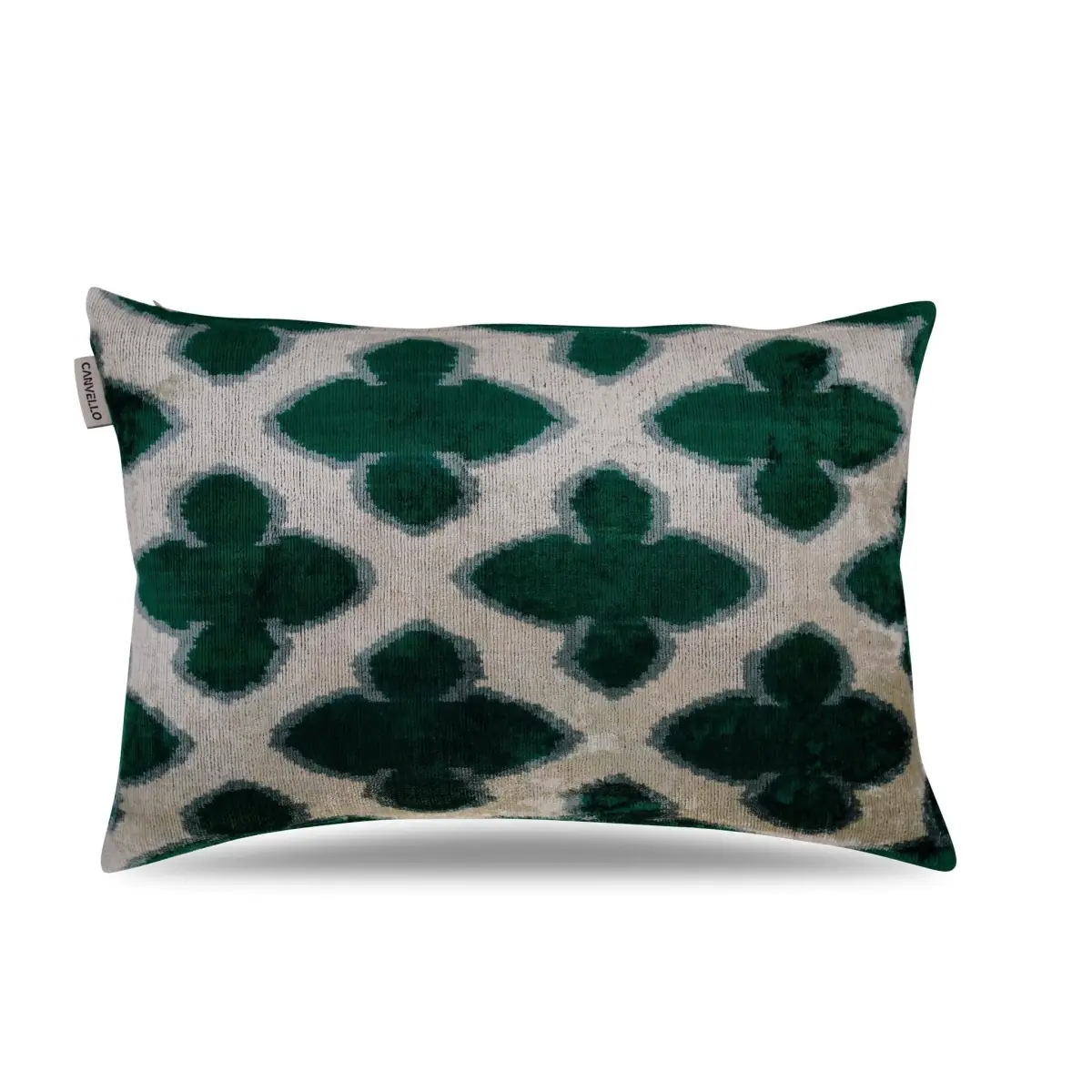 Canvello Luxury Leaf Green Carbon Grey Pillow for Couch | 16 x 24 in (40 x 60 cm) - Canvello