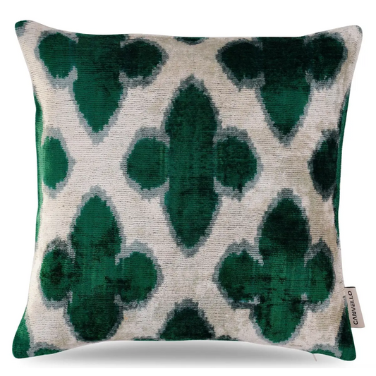 Canvello Luxury Leaf Green Carbon Grey Pillow for Couch | 16x16 - Canvello