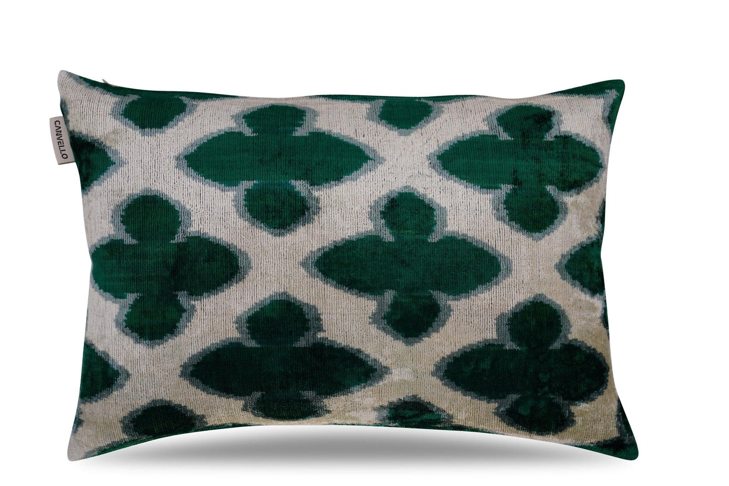 Coussin de canapé Canvello Luxury Leaf Green Carbon Grey | 16 x 24 po (40 x 60 cm)