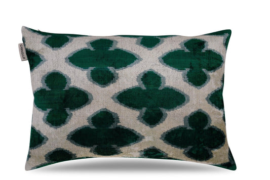 Coussin de canapé Canvello Luxury Leaf Green Carbon Grey | 16 x 24 po (40 x 60 cm)