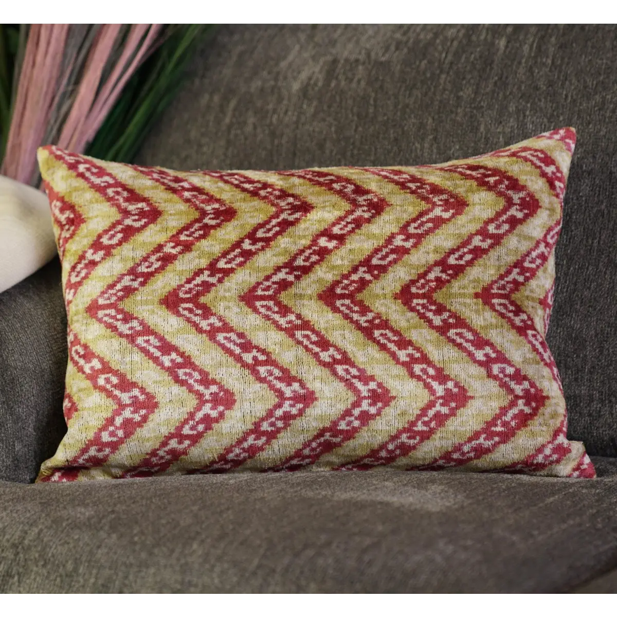 Canvello Luxury Light Brown Pink Throw Pillow Down Filled - 16x24 - Canvello