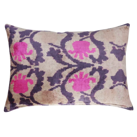 Canvello Luxury Pink Purple Beige Pillow for Couch | 16 x 24 in (40 x 60 cm) - Canvello