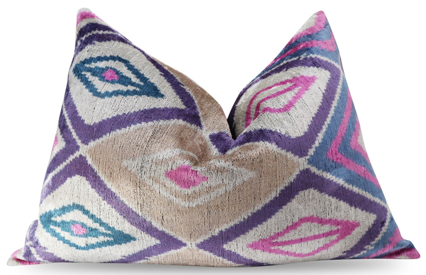 Canvello Luxury Pink Purple Beige Pillow for Couch | 16 x 24 in (40 x 60 cm)