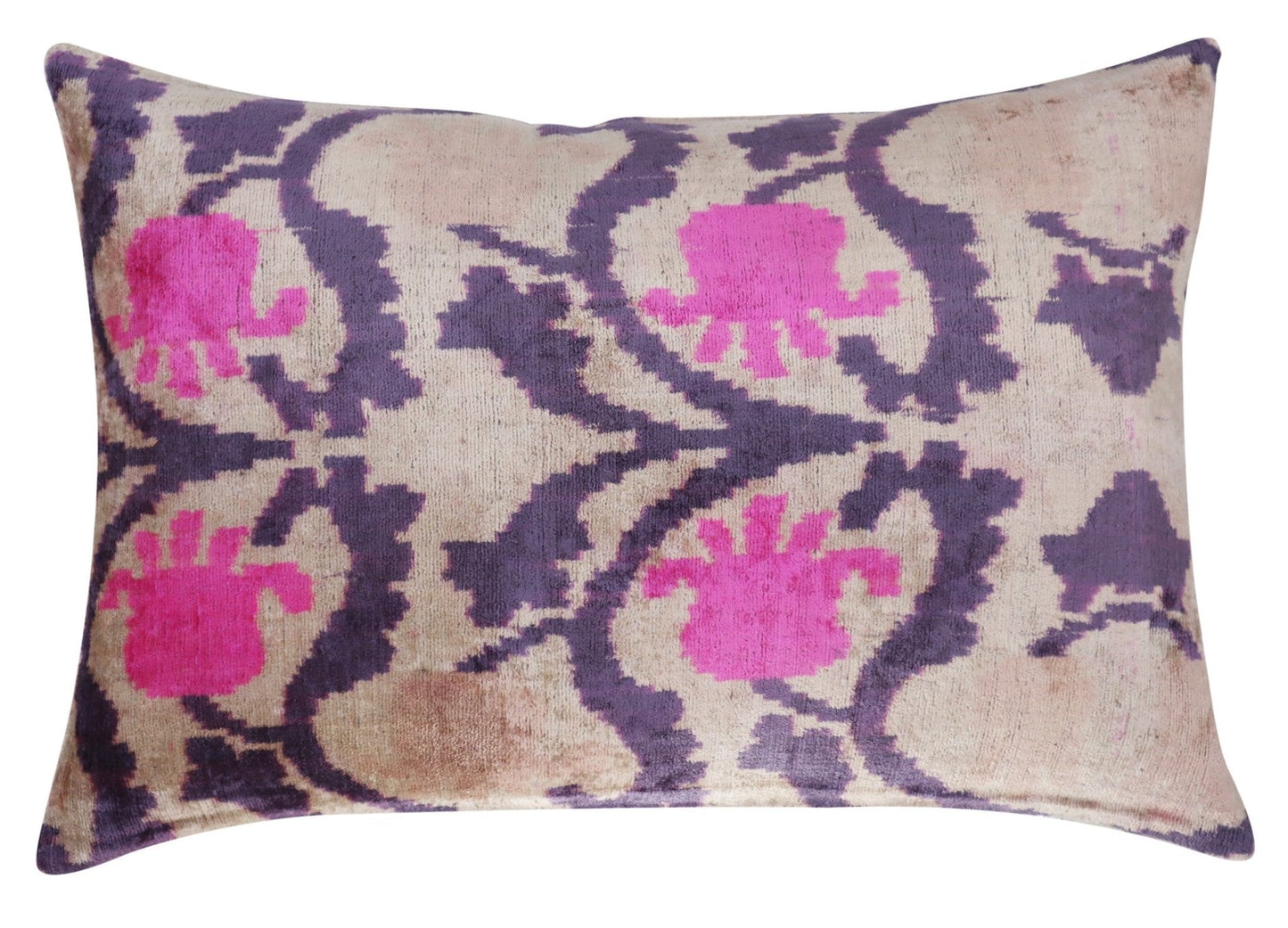 Canvello Luxury Pink Purple Beige Pillow for Couch | 16 x 24 in (40 x 60 cm)