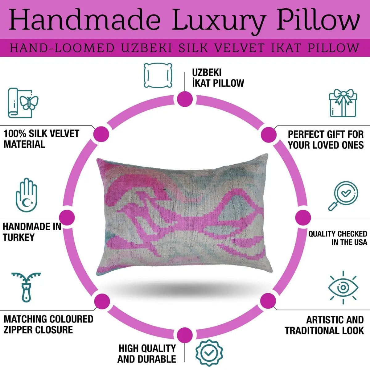 Canvello Luxury Pink Velvet Throw Pillows - 16x24 - Canvello