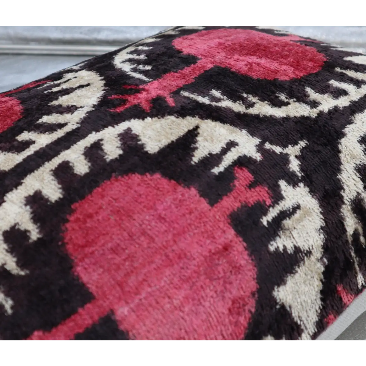 Canvello Luxury Red Pomegranate Velvet Throw Pillows - 16x24 - Canvello
