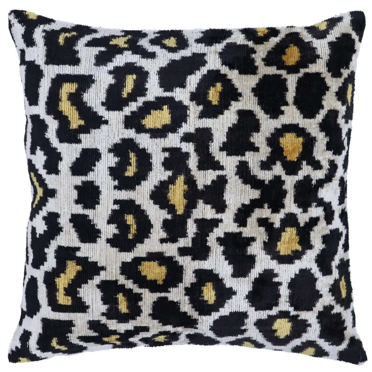 Canvello Luxury Tiger Print Black Gold Throw Pillow with Down Insert - Canvello
