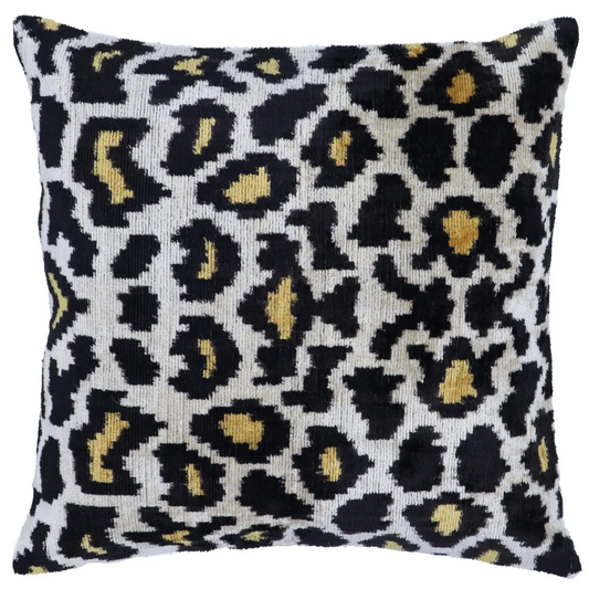 Canvello Luxury Tiger Print Black Gold Throw Pillow with Down Insert - Canvello