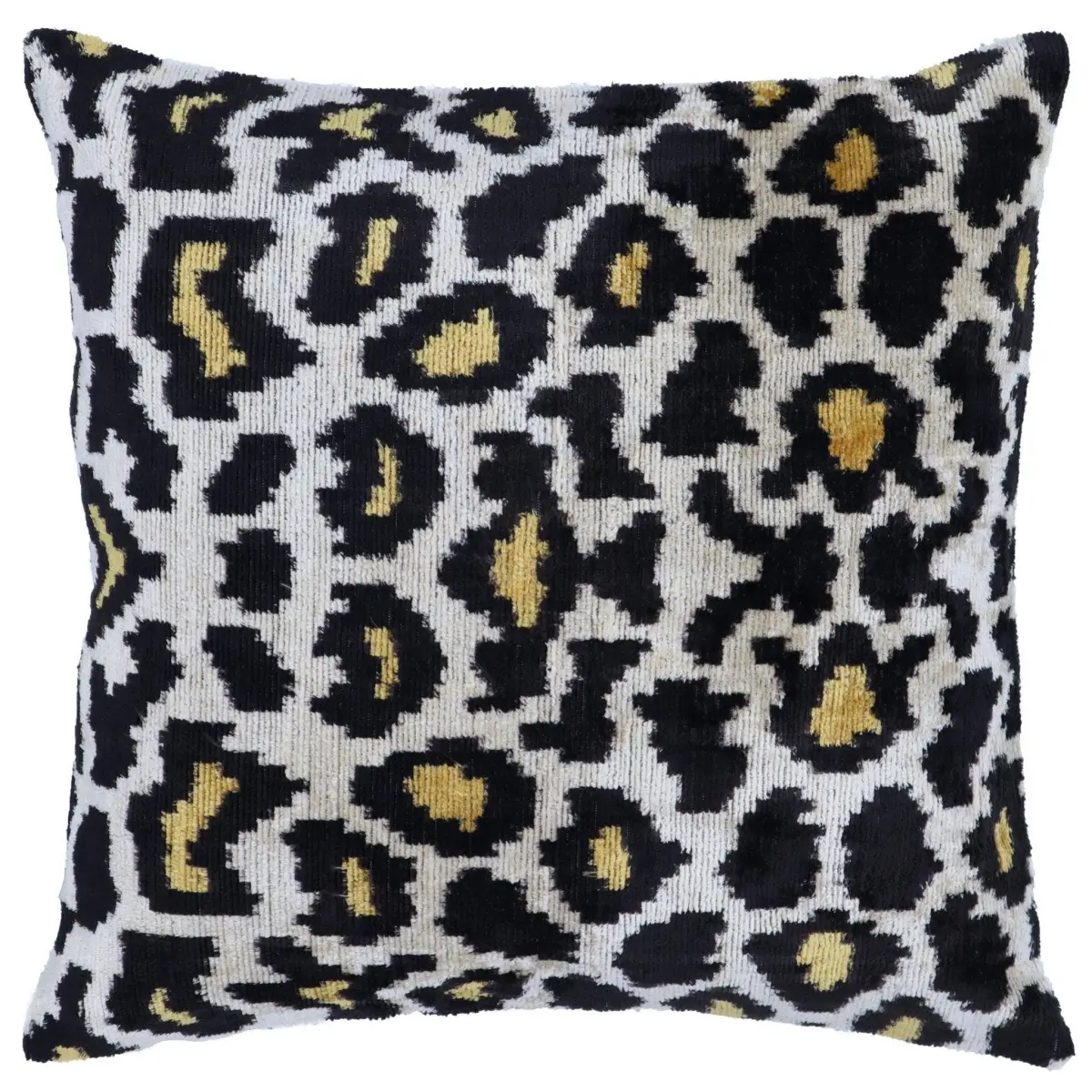 Canvello Luxury Tiger Print Black Gold Throw Pillow with Down Insert - 16’’x16’’ - Canvello