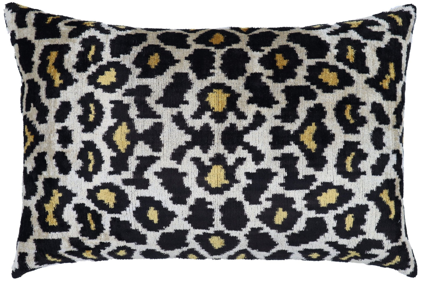 Coussin décoratif Canvello Luxury Tiger Print noir et doré avec insert en duvet