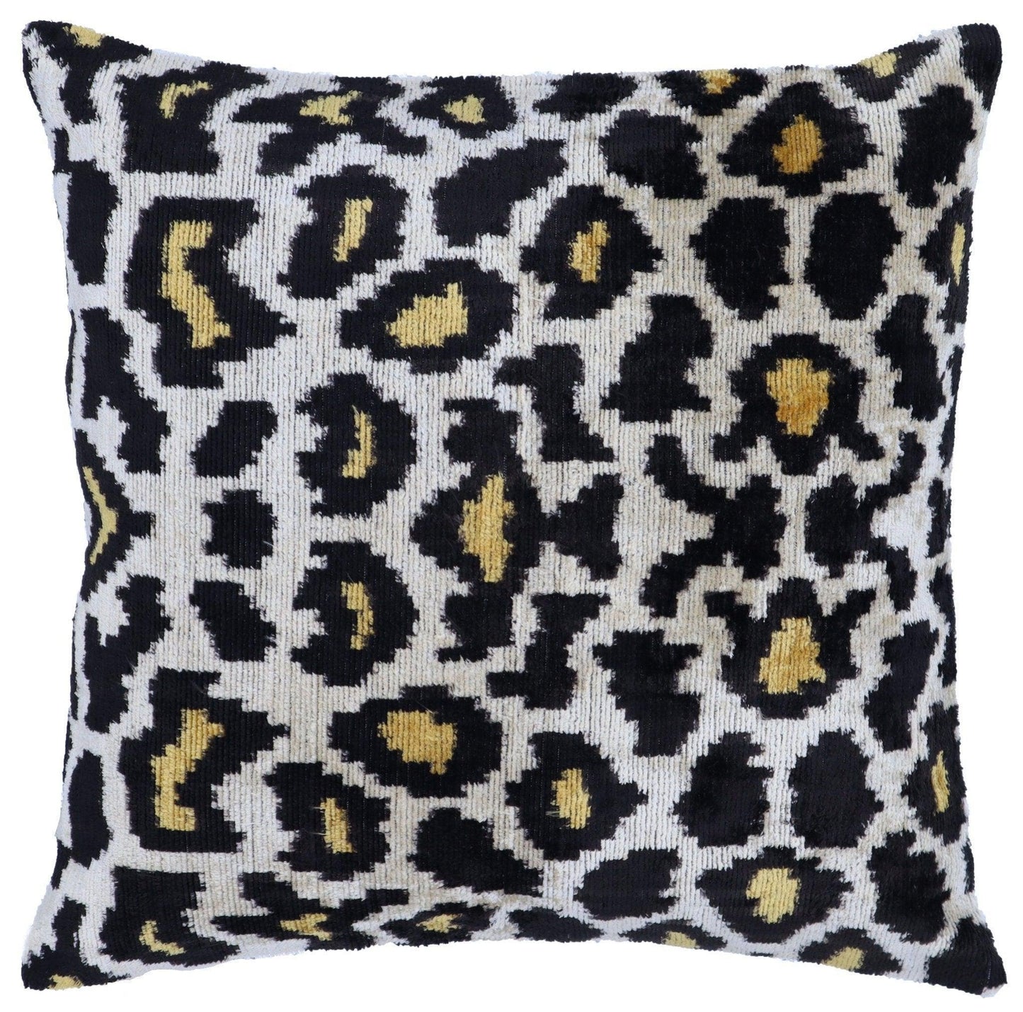 Coussin décoratif Canvello Luxury Tiger Print noir et doré avec insert en duvet