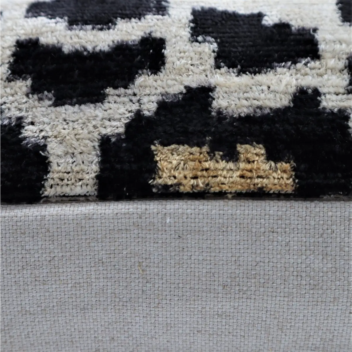 Canvello Luxury Tiger Print Black Gold Velvet Silk Pillow - 16X24 - Canvello