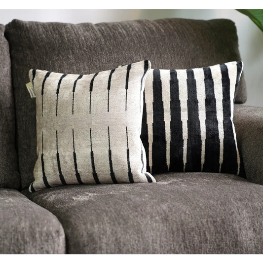 Canvello Modern Black And White Throw Pillows | 16x16 in | Set of 2 - Canvello