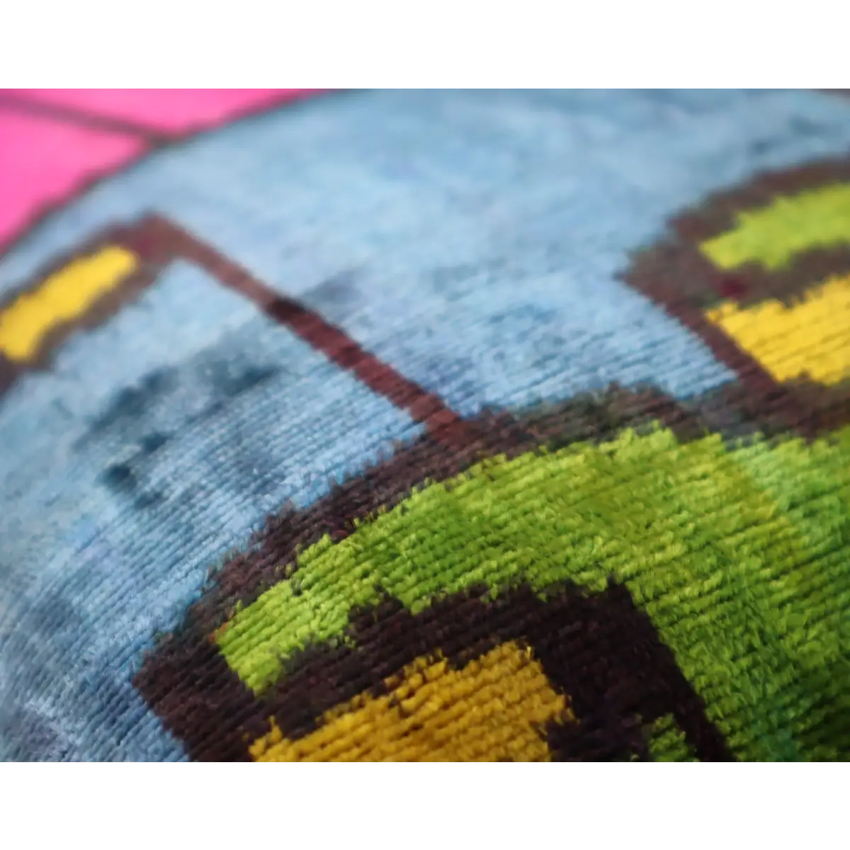 Canvello Multi Color Rainbow Handmade 16x24 Silk Velvet Pillow Organic Veg Dyed Down/Feather Filled - Canvello
