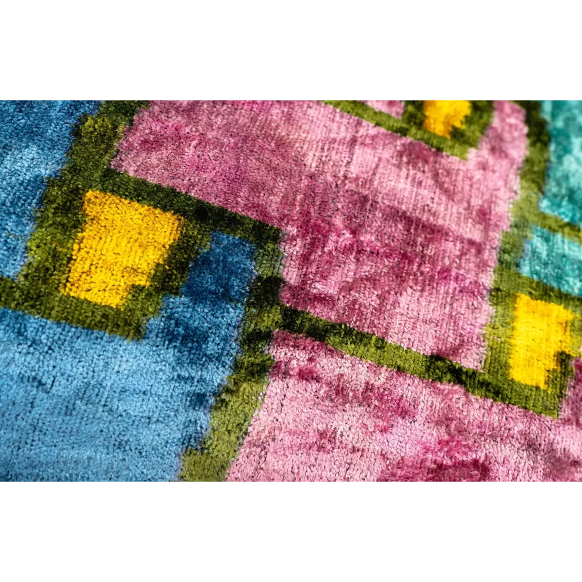 Canvello Multi Color Rainbow Handmade 16x24 Silk Velvet Pillow Organic Veg Dyed Down/Feather Filled - Canvello