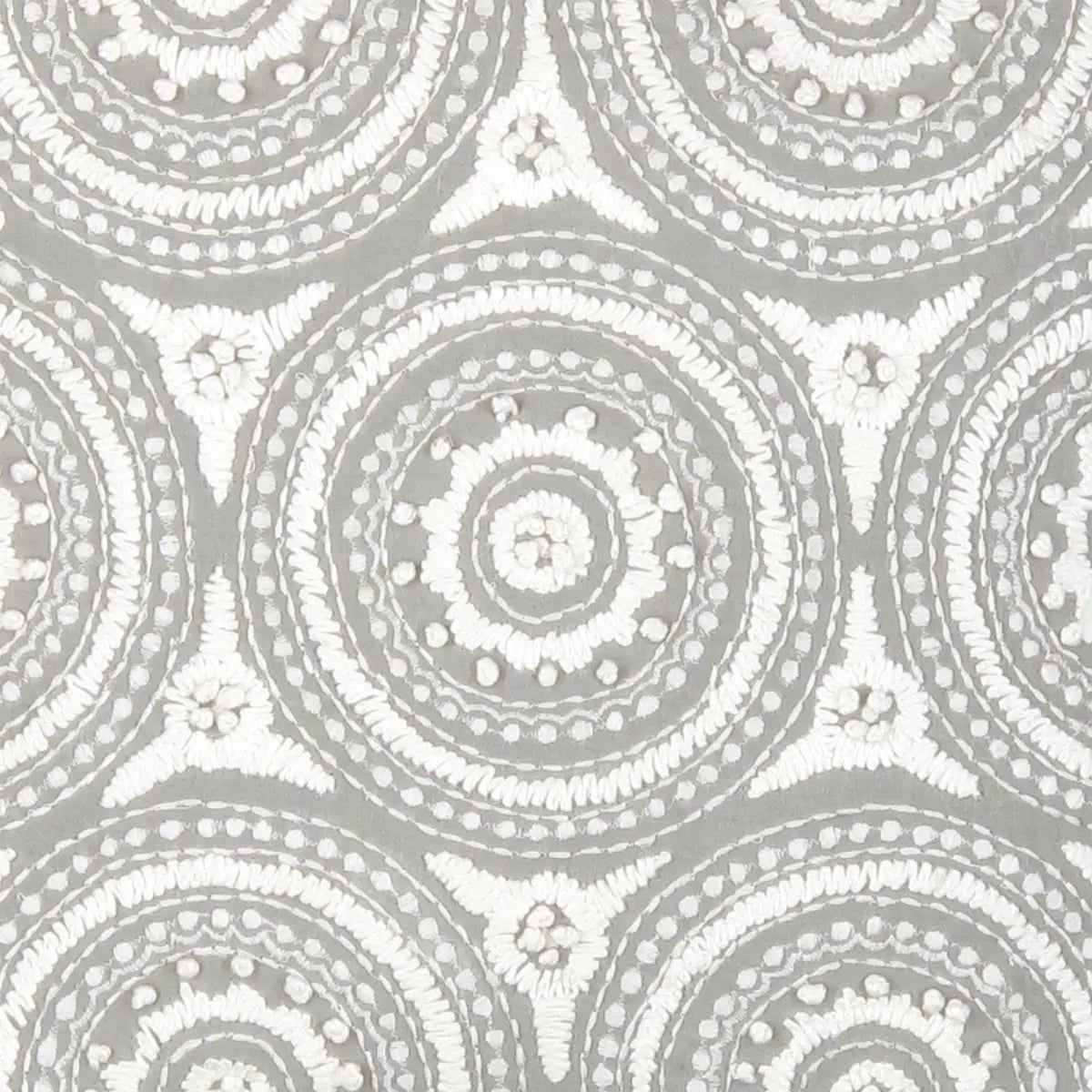 Canvello Naples Embroidered Pillow Grey/Ivory - Grey / 20’’ x 20’’ - Canvello