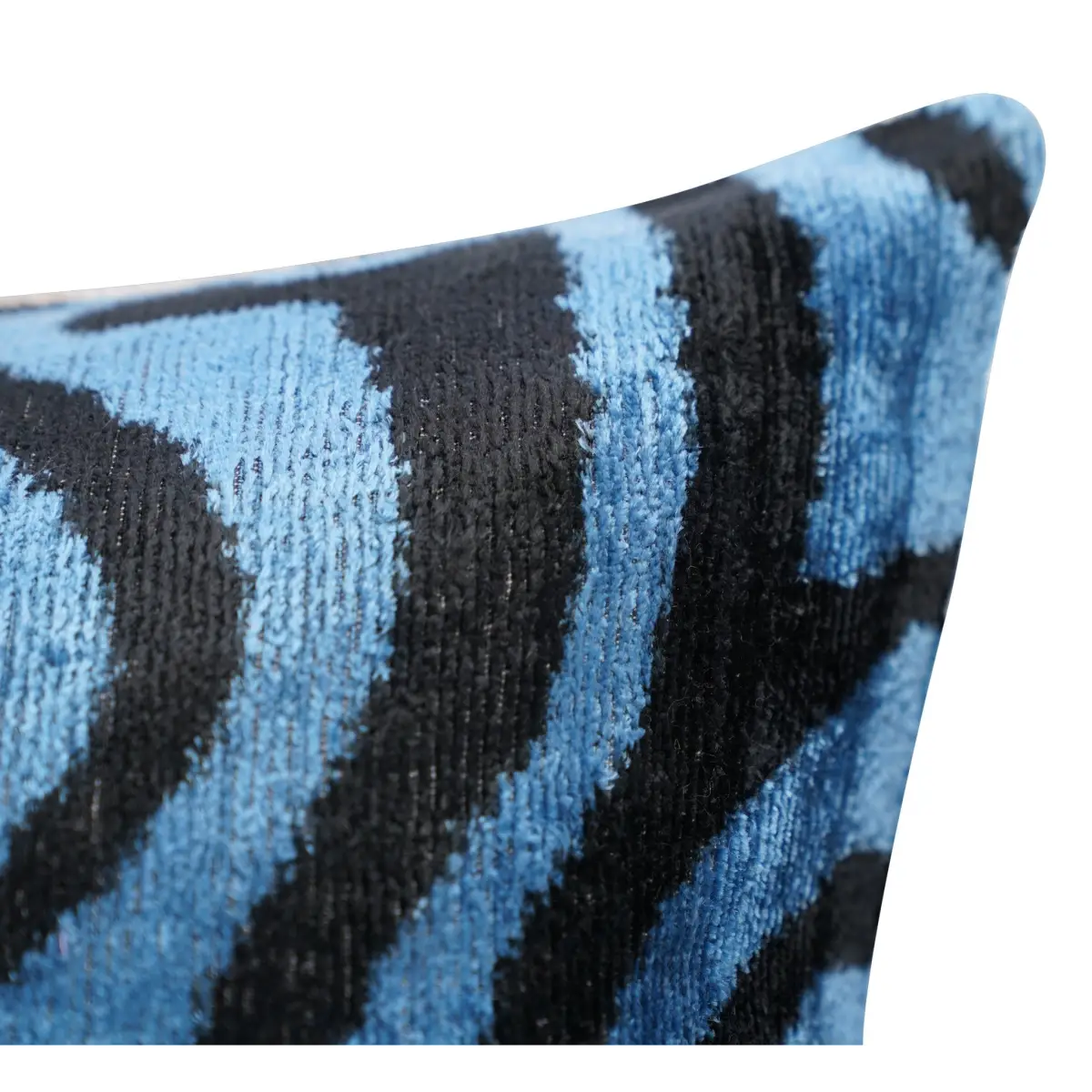 Canvello Naqvy Blue Luxury Tiger Print Throw Pillows | 16 x 24 in (40 x 60 cm) - Canvello