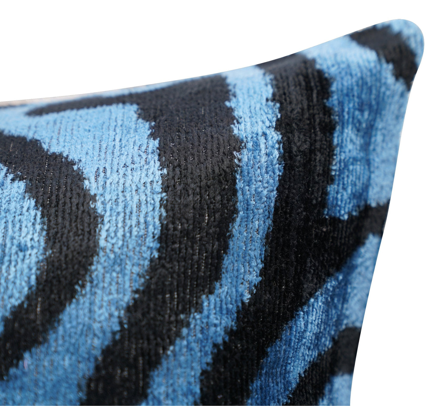 Canvello Naqvy Blue Luxury Tiger Print Throw Pillows | 16 x 24 in (40 x 60 cm)