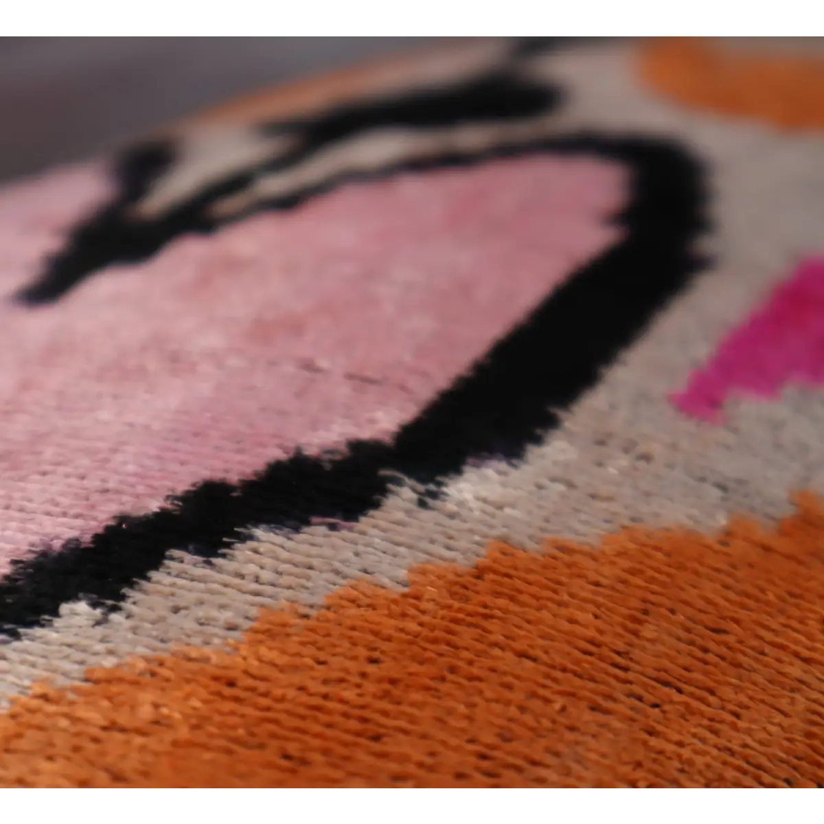 Canvello Orange Pink Handmade 16x24 Silk Velvet Pillow Organic Veg Dyed Down/Feather Filled - Canvello