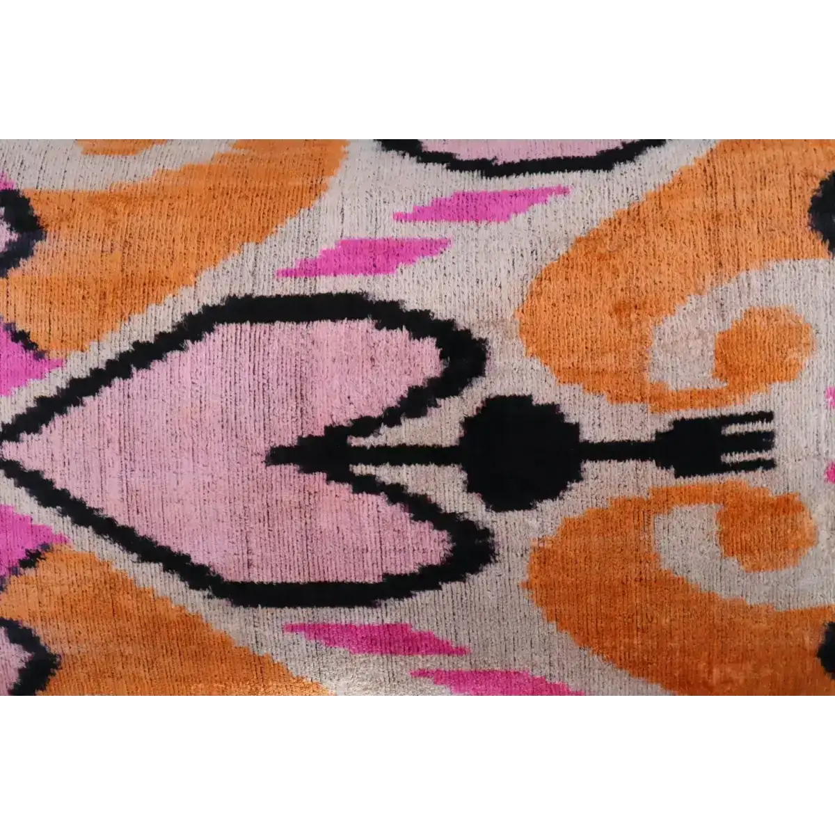Canvello Orange Pink Handmade 16x24 Silk Velvet Pillow Organic Veg Dyed Down/Feather Filled - Canvello