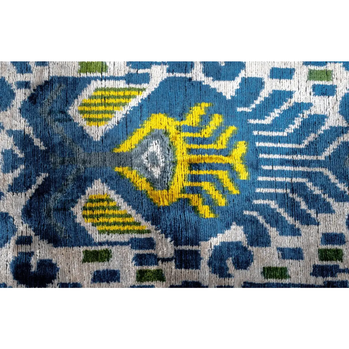 Canvello Organic Handmade Silk Velvet Pillow: 16x24 Inches with Premium Down Feather Insert - Luxury Blue Gold