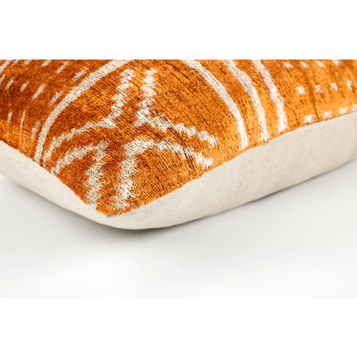 Canvello Organic Handmade Silk Velvet Pillow: 16x24 Inches with Premium Down Feather Insert - Luxury Copper Orange