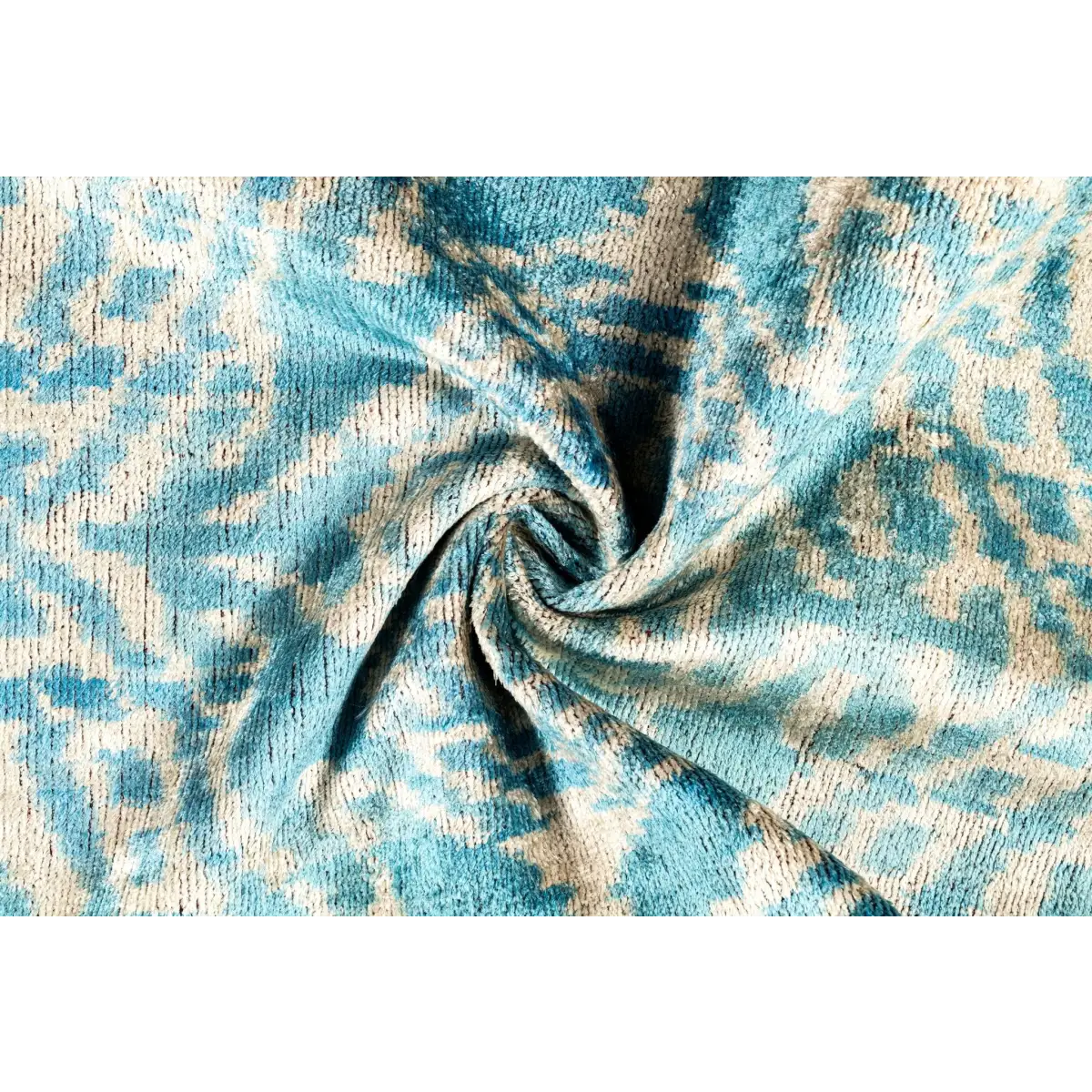 Canvello Organic Handmade Silk Velvet Pillow: 16x24 Inches with Premium Down Feather Insert - Luxury Green Geometric
