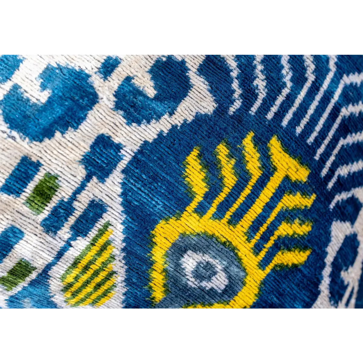 Canvello Organic Handmade Silk Velvet Pillow: 16x24 Inches with Premium Down Feather Insert - Luxury Blue Gold