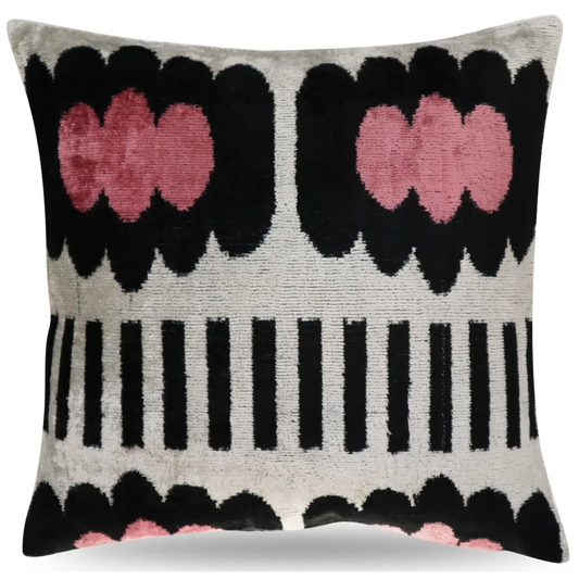 Canvello Pink Black White Pillows With Luxury Decorative Cover - 16x16 - Canvello