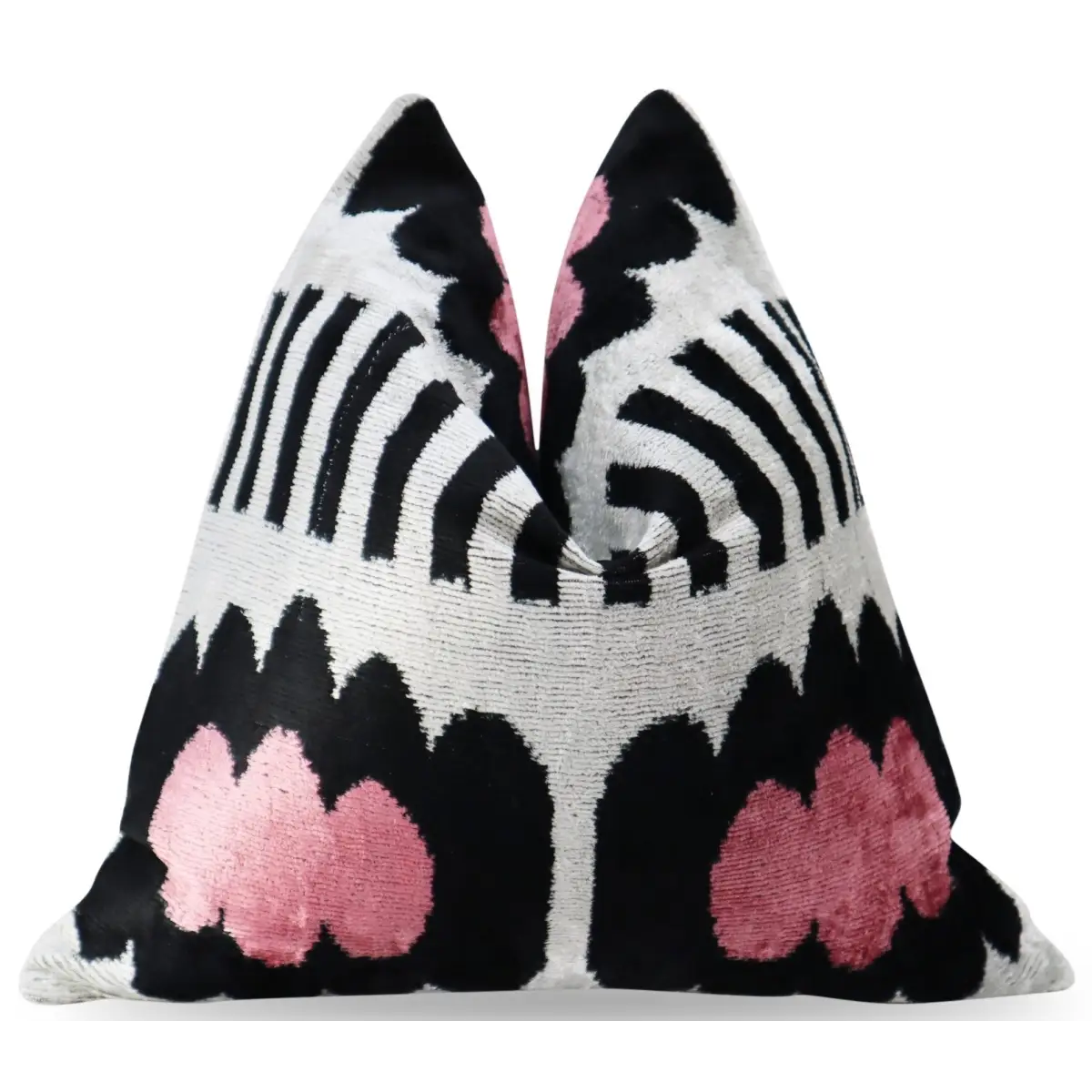 Canvello Pink Black White Pillows With Luxury Decorative Cover - 16x16 - Canvello