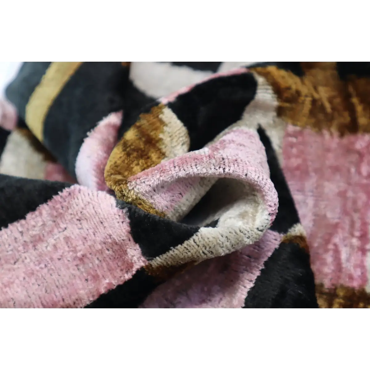 Canvello Pink Brown Handmade 16x24 Silk Velvet Pillow Organic Veg Dyed Down/Feather Filled - Canvello
