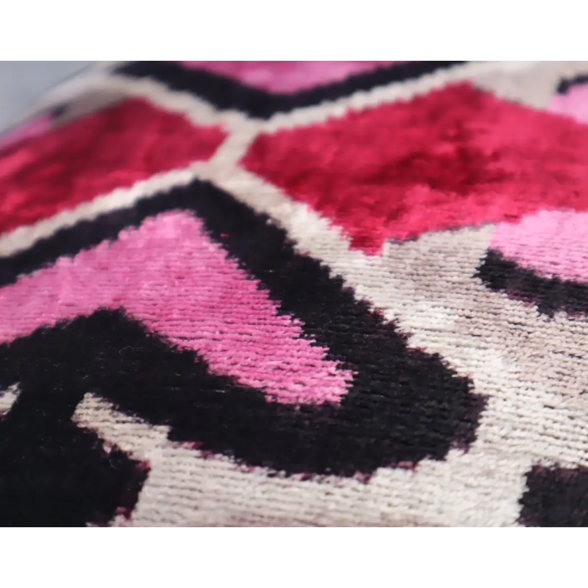 Canvello Pink Gray Handmade 16x24 Silk Velvet Pillow Organic Veg Dyed Down/Feather Filled - Canvello