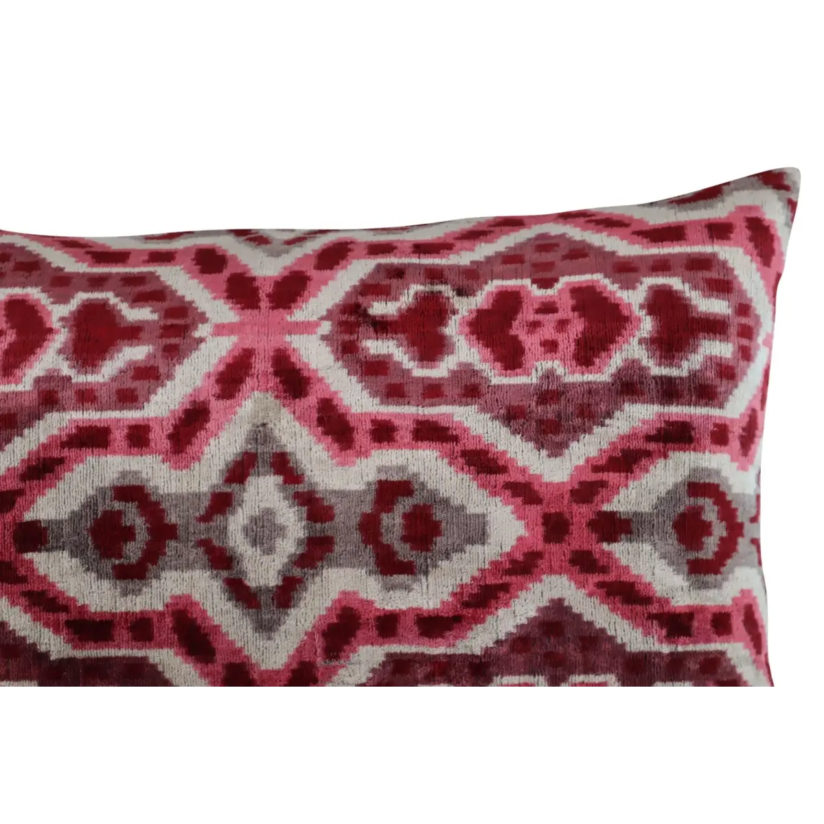 Canvello Pink Gray Handmade 16x24 Silk Velvet Pillow Organic Veg Dyed Down/Feather Filled - Canvello