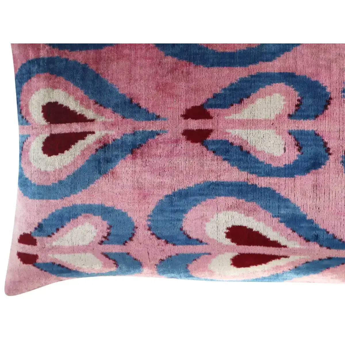 Canvello Pink Handmade 16x24 Silk Velvet Pillow Organic Veg Dyed Down/Feather Filled - Canvello