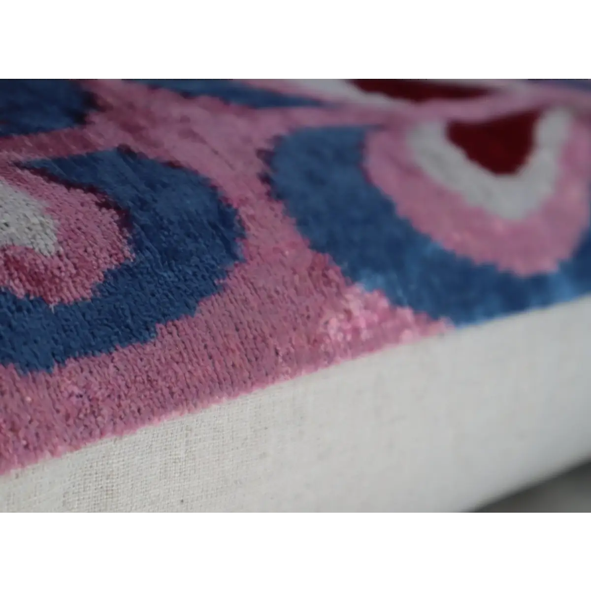 Canvello Pink Handmade 16x24 Silk Velvet Pillow Organic Veg Dyed Down/Feather Filled - Canvello