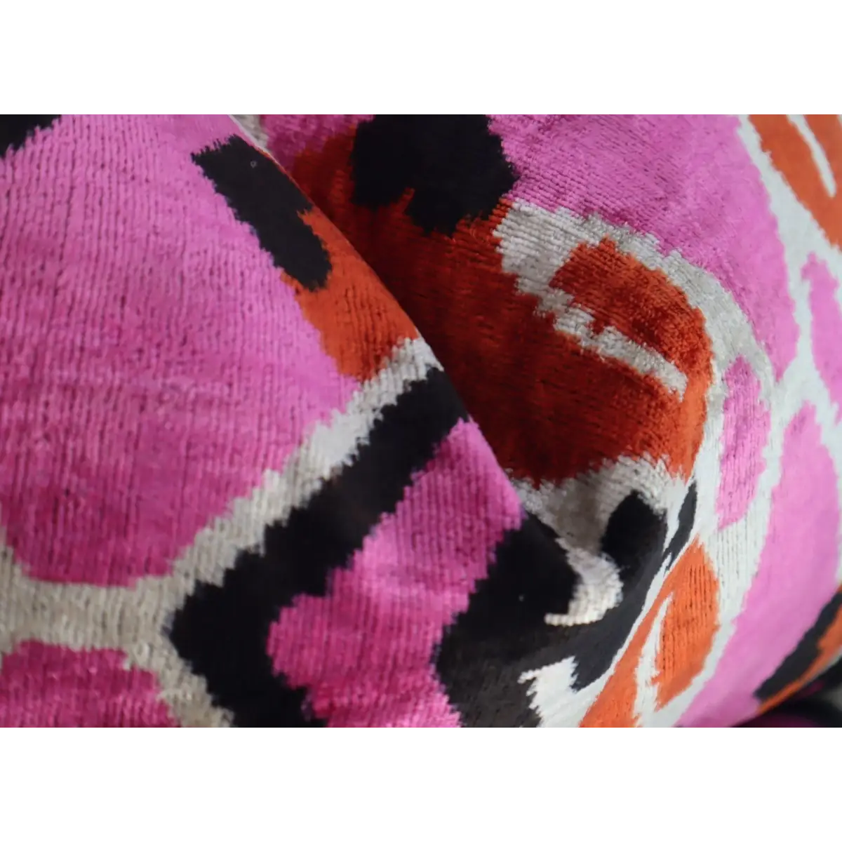 Canvello Pink Orange Handmade 16x24 Silk Velvet Pillow Organic Veg Dyed Down/Feather Filled - Canvello