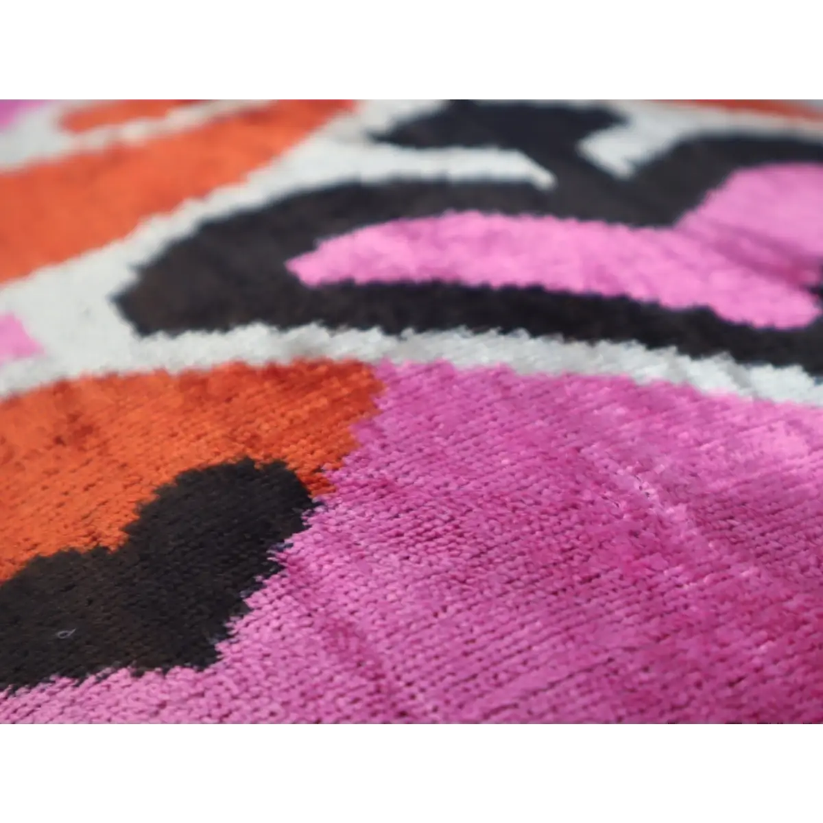 Canvello Pink Orange Handmade 16x24 Silk Velvet Pillow Organic Veg Dyed Down/Feather Filled - Canvello