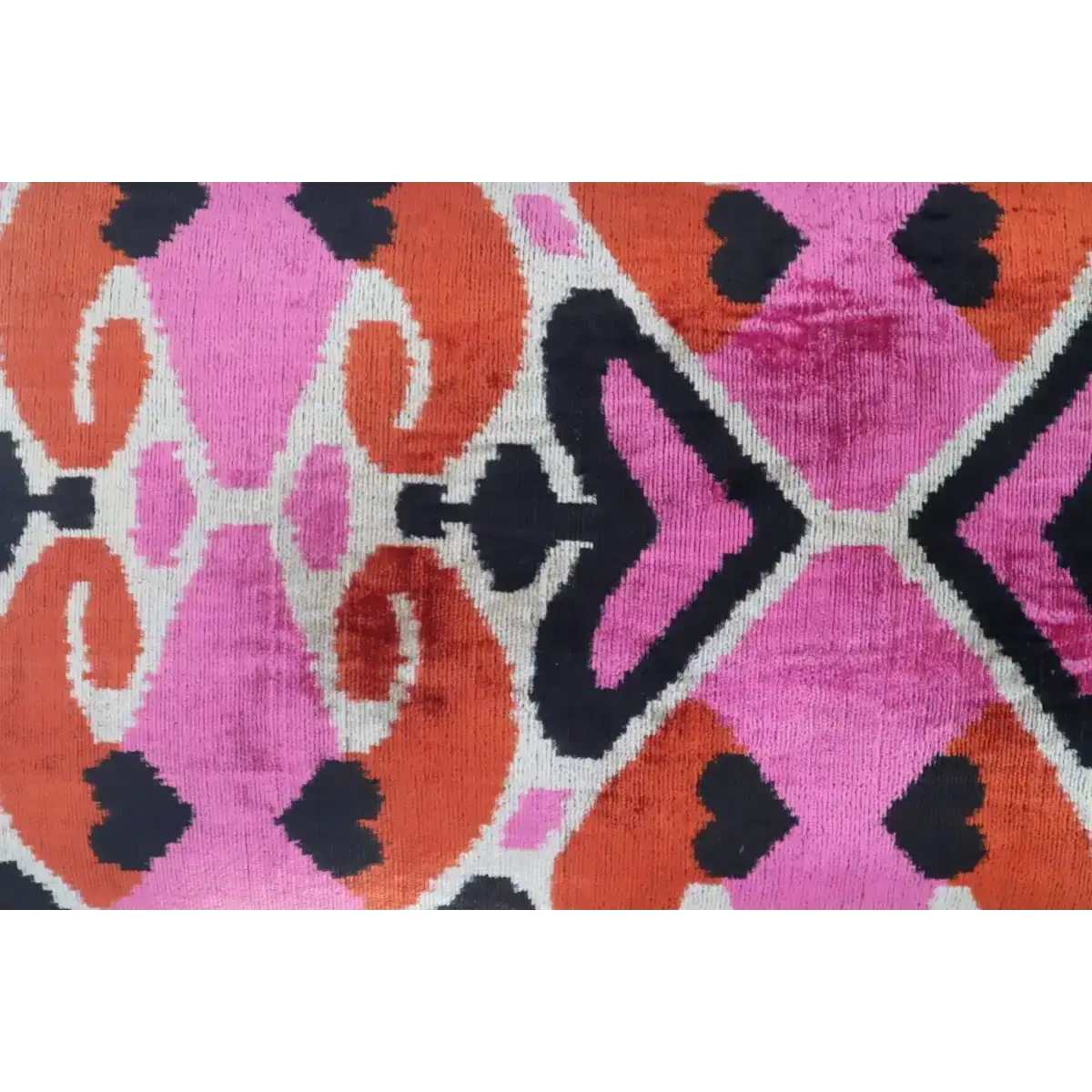 Canvello Pink Orange Handmade 16x24 Silk Velvet Pillow Organic Veg Dyed Down/Feather Filled - Canvello
